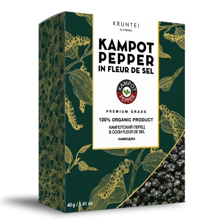 KAMPOT PEPPER в кристаллах соли Kampot Fleur de Sel, ферментированный