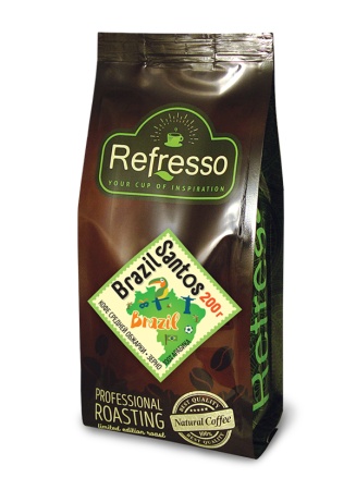 кофе в зёрнах refresso brazil santos 200г