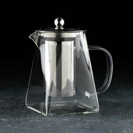 Чайник стеклянный заварочный «Дарси», 750 мл, с металлическим ситом