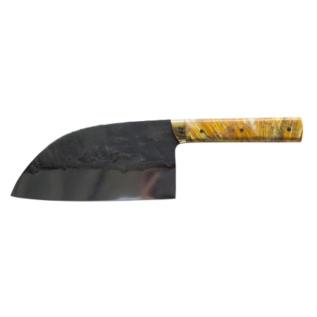 Сербский Шеф (ручная работа) нож с желтой ручкой из карельской березы